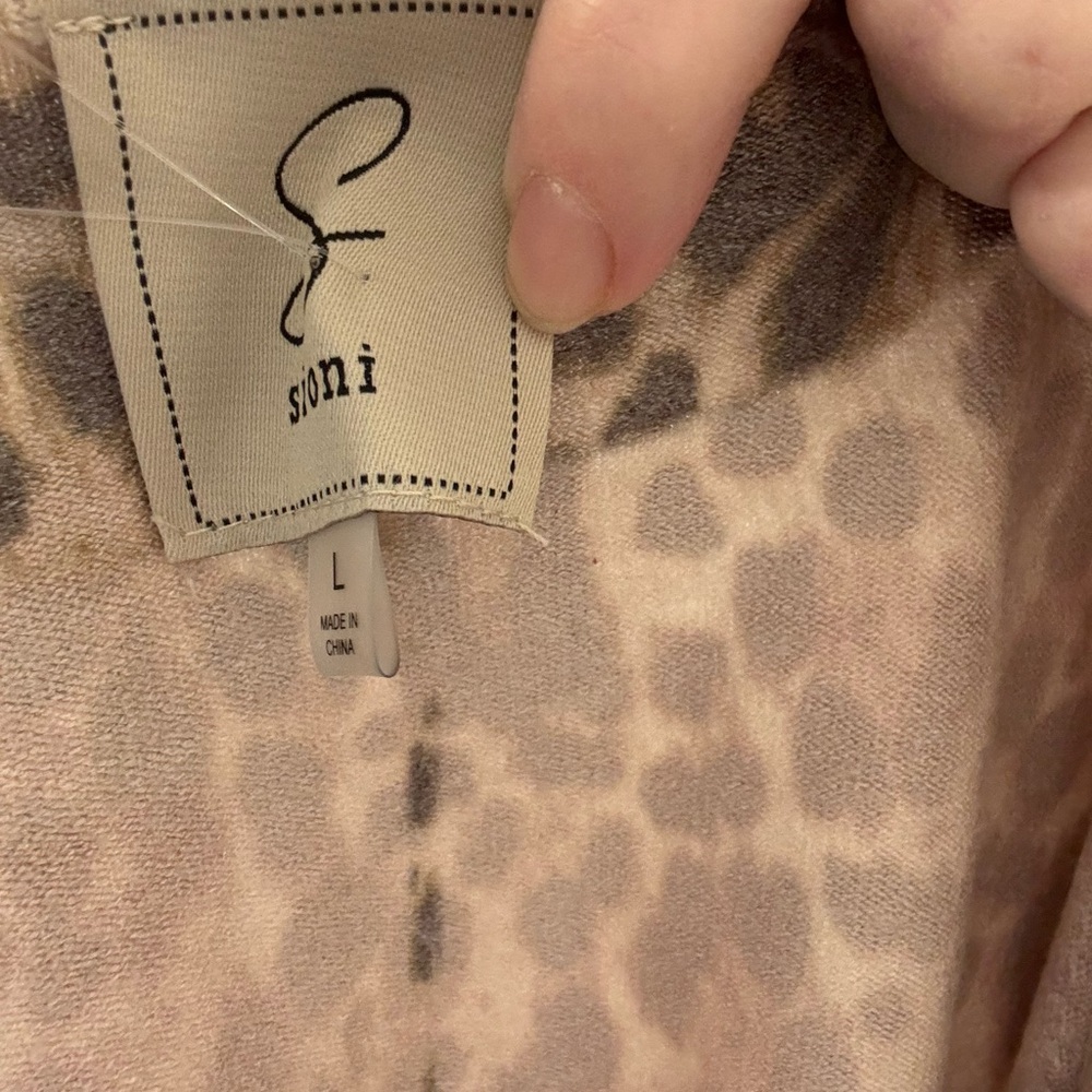 NWT Leopard cheetah Print button down Cardigan NWT - image 6